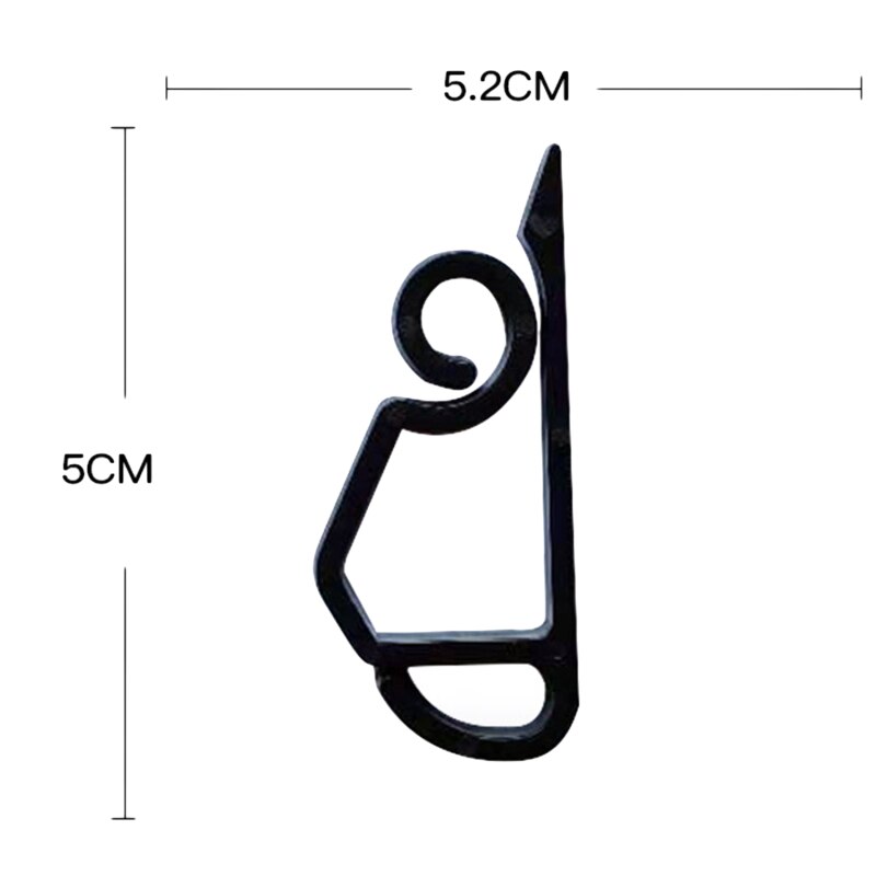 100PCS Black Plastic Hook Gutter Heavy Duty Clips Hooks Light Wire Clamp Christmas Outdoor Securing Lights String Light Hook