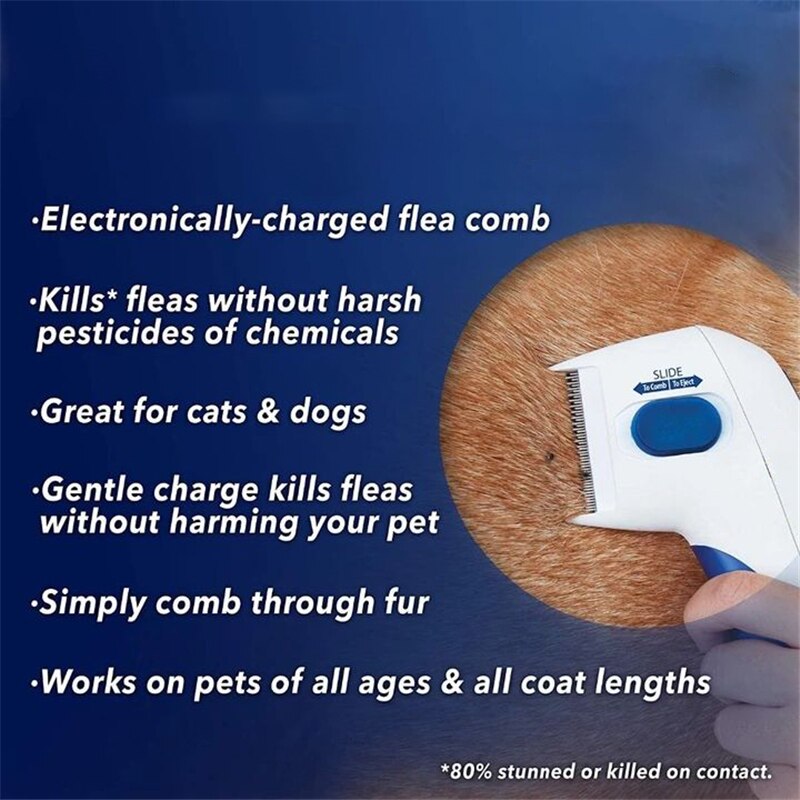 Pet Flea Comb Head Lice Remover Pets Flea Control Flea Cleaner and Tick Killer Dog Electric Comb For Fleas And Ticks