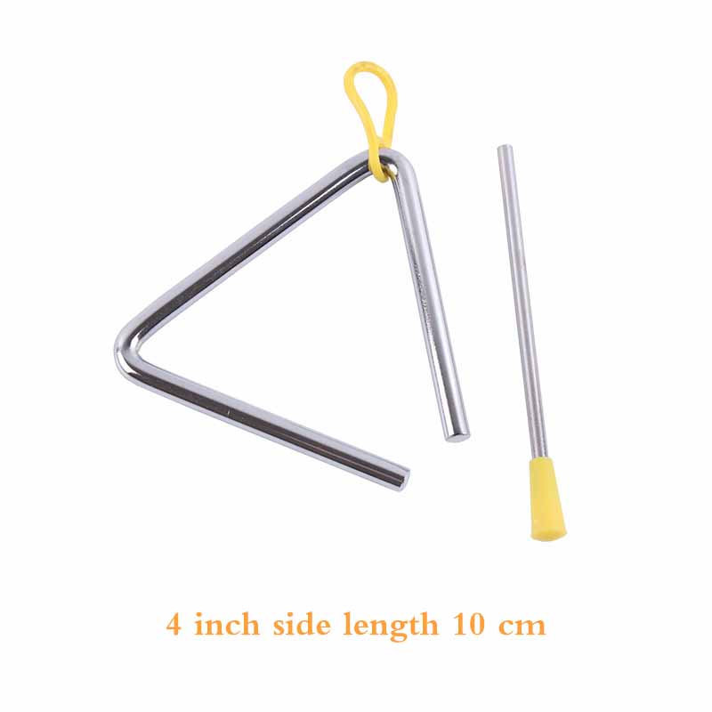 4 Inch Triangular Musical Instruments Percussion Musical Educational Triangle For Kids Children'S Day Musical Instrument