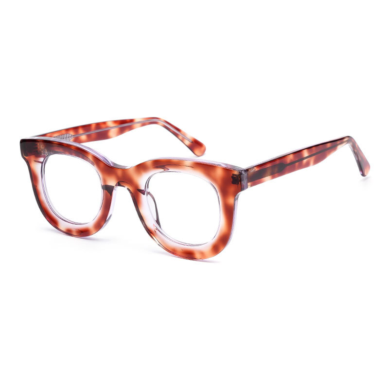 Acétate hommes Vintage rond lunettes optiques cadre lunettes optiques de luxe japonais à la main lunettes hommes: Violet