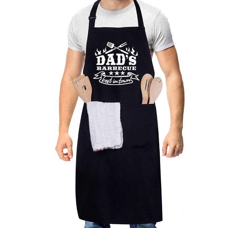 Beste Vati Immer Schürze Lustige für Vater der Schild Erwachsene Lätzchen Hause Kochen Backen Kaffee Einkaufen Reinigung Schürzen Küche zubehör: 02