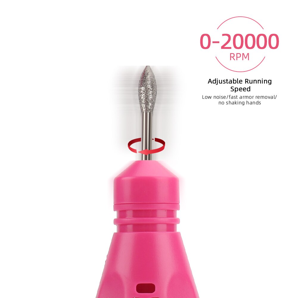 Professionele 30000 RPM Elektrische Nagel Boor Pen Draagbare Handheld Polijst Grinder Nail Art Manicure Machine Frees Set voor Salon Thuisgebruik Gel Polish Remover Gereedschap