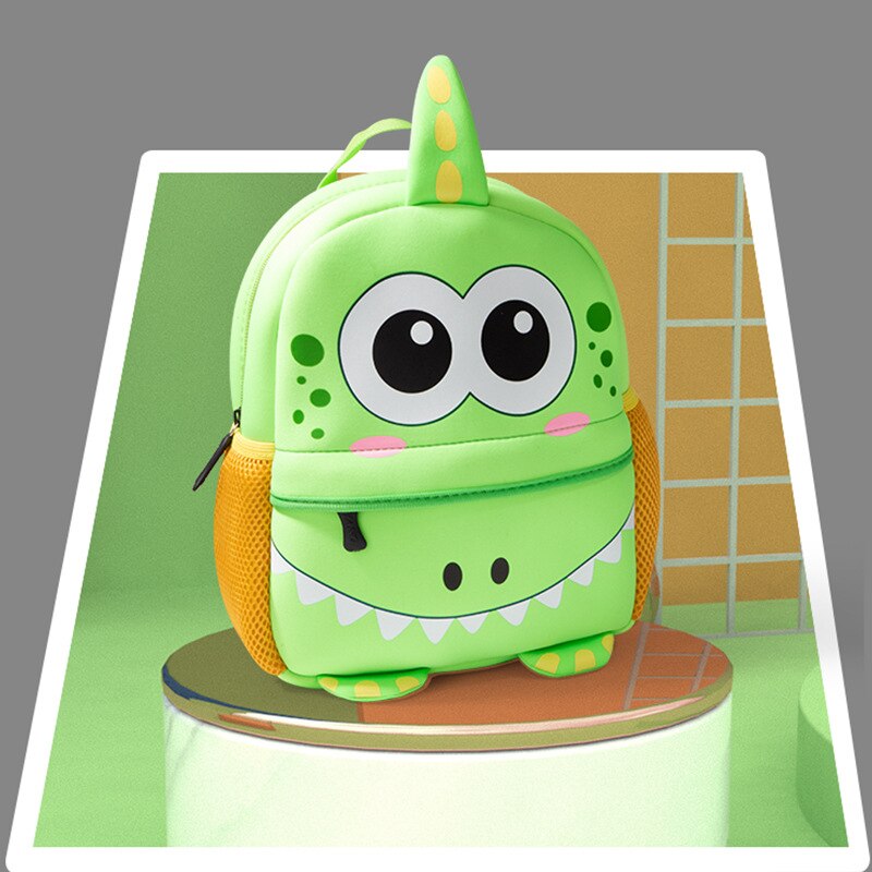 Leuke Kid Peuter Schooltassen Rugzak Kleuterschool Kinderen Meisjes Jongens Schooltas 3D Cartoon Dier Zak: Small Dinosaur