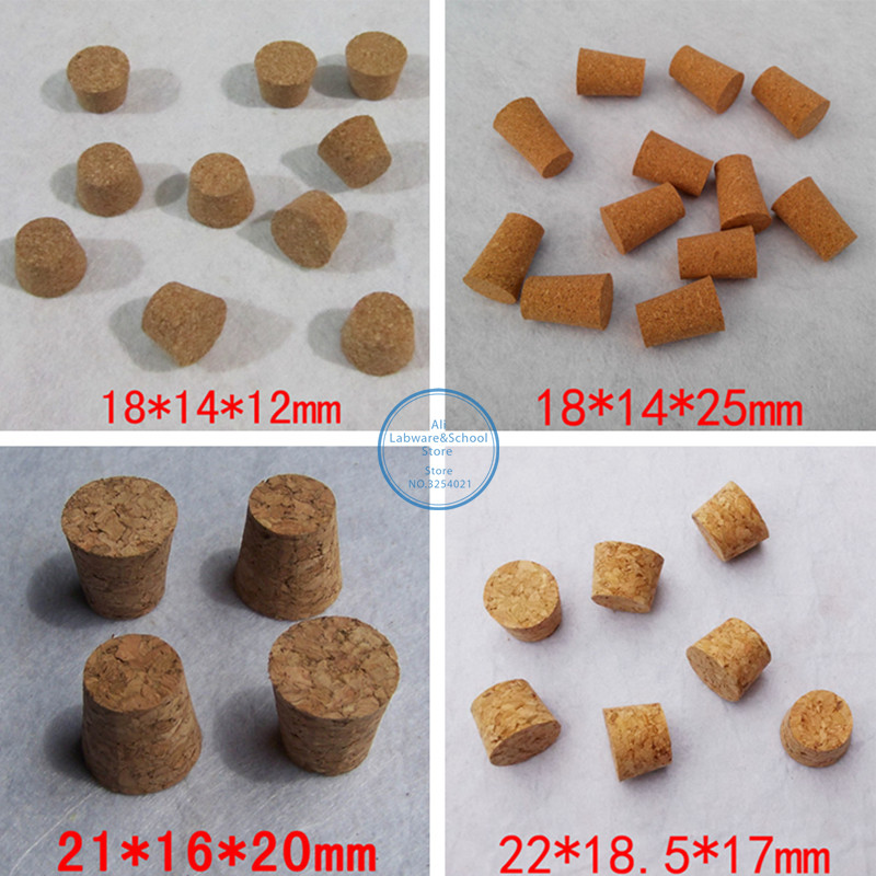 100Pcs Top Dia 7.5Mm Tot 30Mm Houten Kurk Lab Test Tube Stopper Ketel Pudding Fles Kurk Cap buret Buis Houten Plug