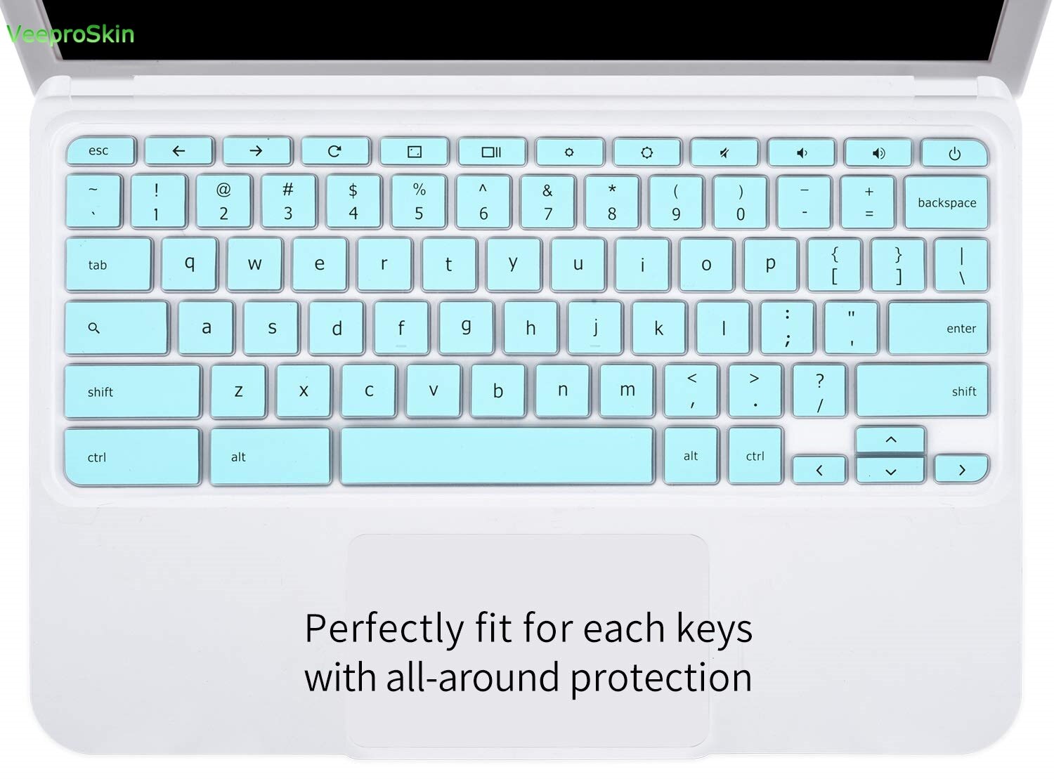 Laptop Keyboard Cover Protector skin for Acer 14 inch Chromebook CB514 CB3-431 CP5-471 / Acer Chromebook Spin 13 CP713: whiteblue