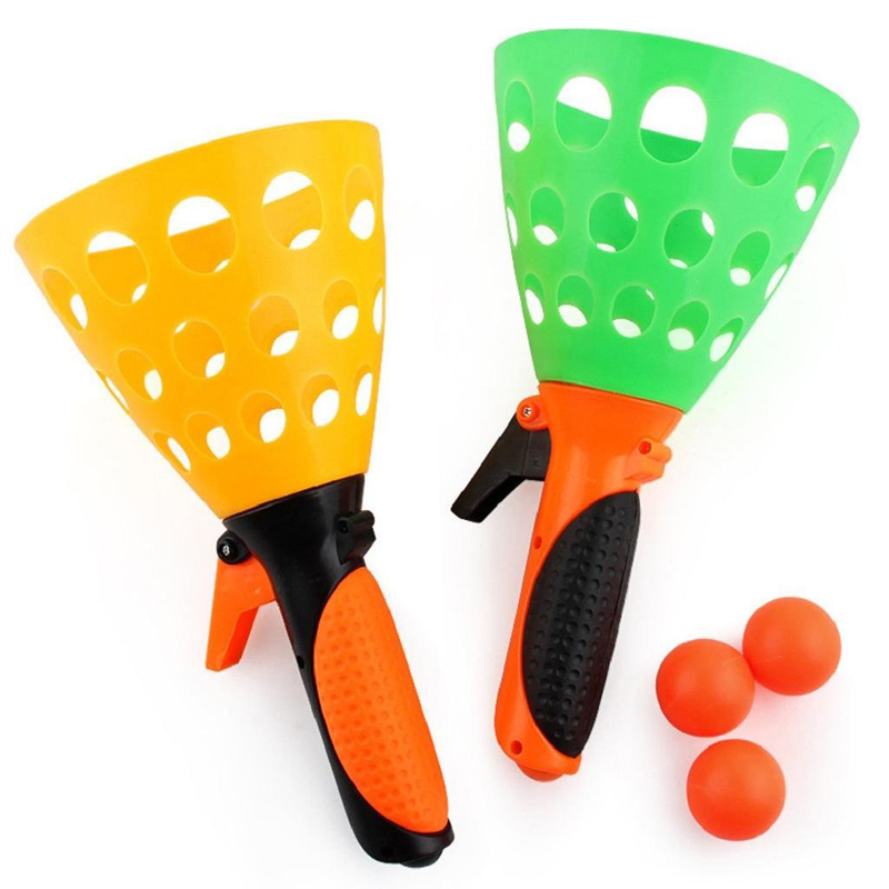 1 Pairs Dubbele Butt Ping Pong Bal Outdoor Sport Spel Speelgoed Launch Gooien Vangst Bal Set Ouder-kind Interactieve speelgoed
