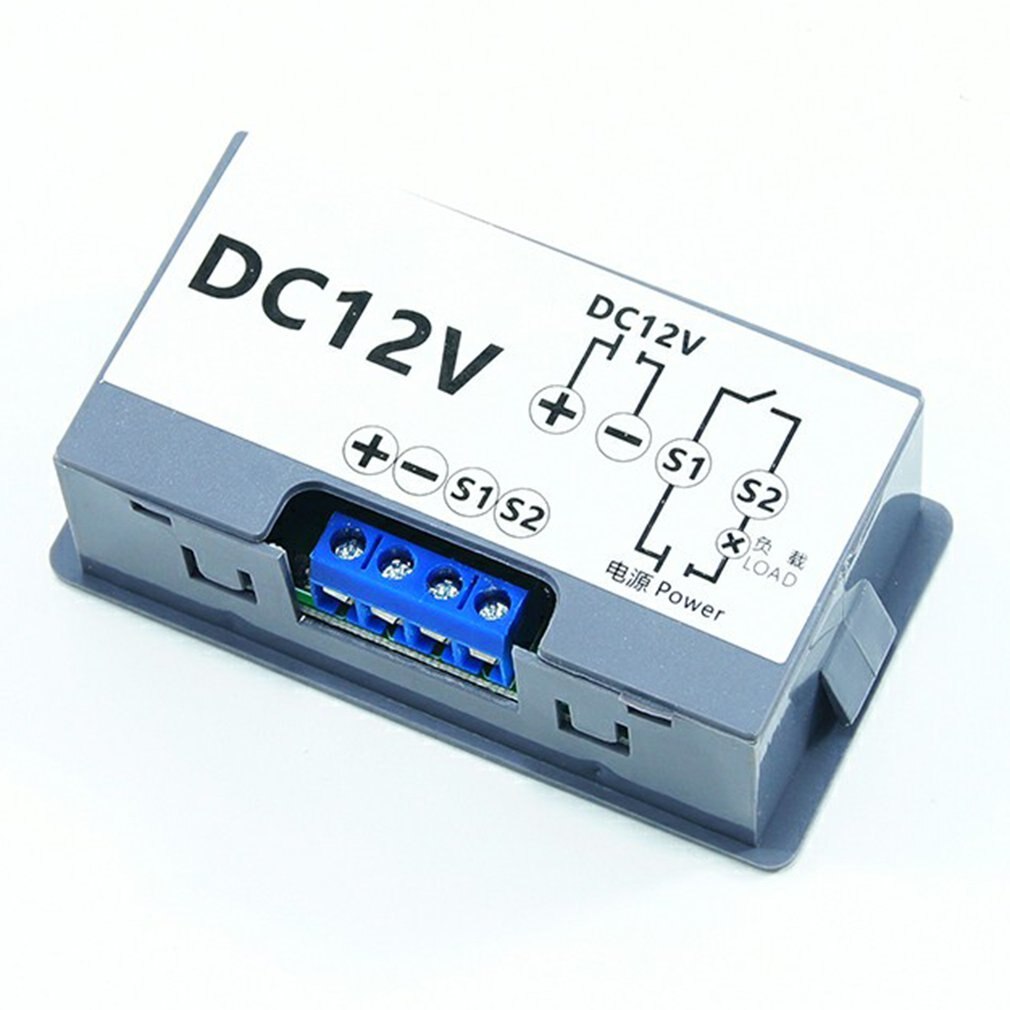 AC 110V 220V DC 12V Digital Time Delay Relay LED Display Cycle Timer Control Switch Adjustable Timing Relay Time Delay Switch: 12V