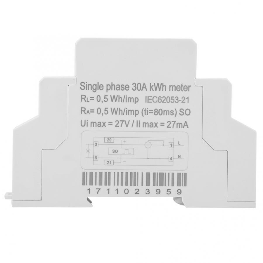 Digital Energy Meter LCD 220V Single Phase DIN-Rail 5-30A Electronic Energy KWh Meter