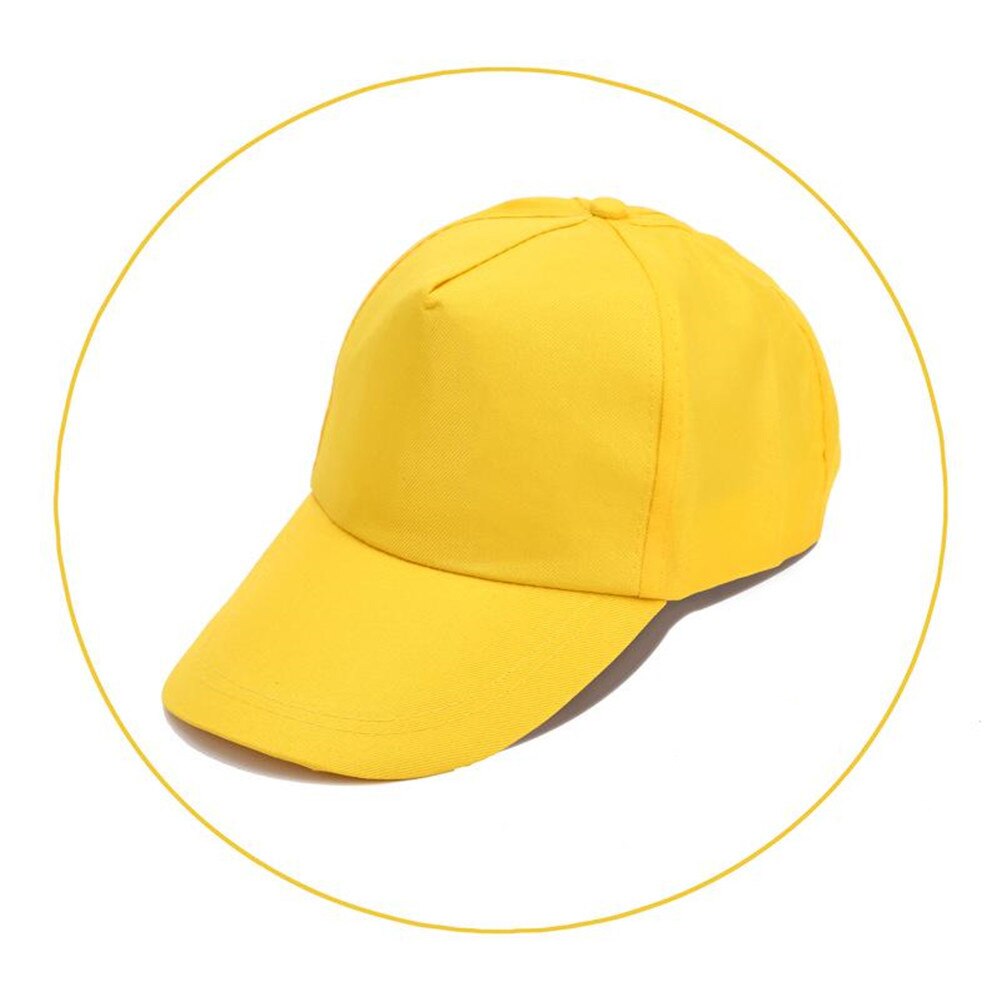 Sport Baseball Cap Lente En Zomer Leisure Hoofd Slijtage Hoofddeksel Visor Baseball Cap Effen Kleur Hoed Verstelbare Mannen Vrouwen Caps: 07 yellow