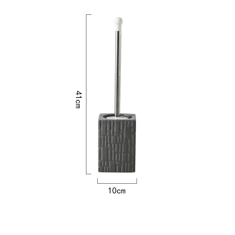 Keramische Basis Toiletborstel Set Badkamer Accessoires Praktische Clean Tool Reinigingsborstel Rvs Lange Handvat Wc Borstel: C