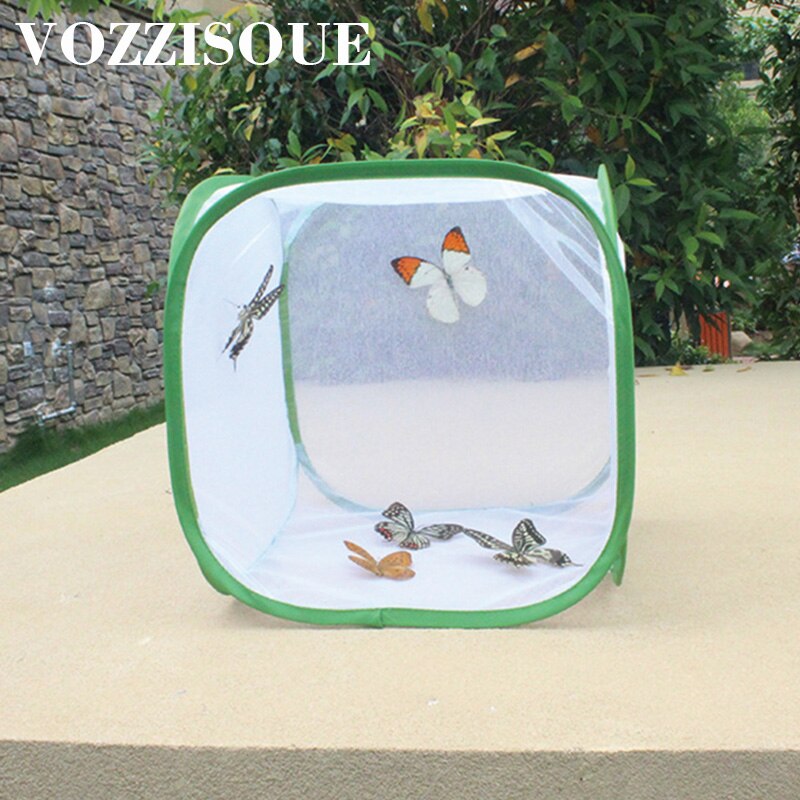 mini domek ogrodowy szklarnie owad kwiat roślina półprzezroczysta składana szklarnia dla budka ogrodowa wytrzymałe etui rolka-w górę zamek błyskawiczny