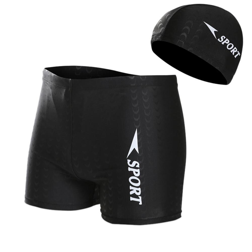 Bañadores cortos a rayas para hombre, bañadores de nailon transpirable, ropa interior deportiva para gimnasio PJ4: Black / XXL