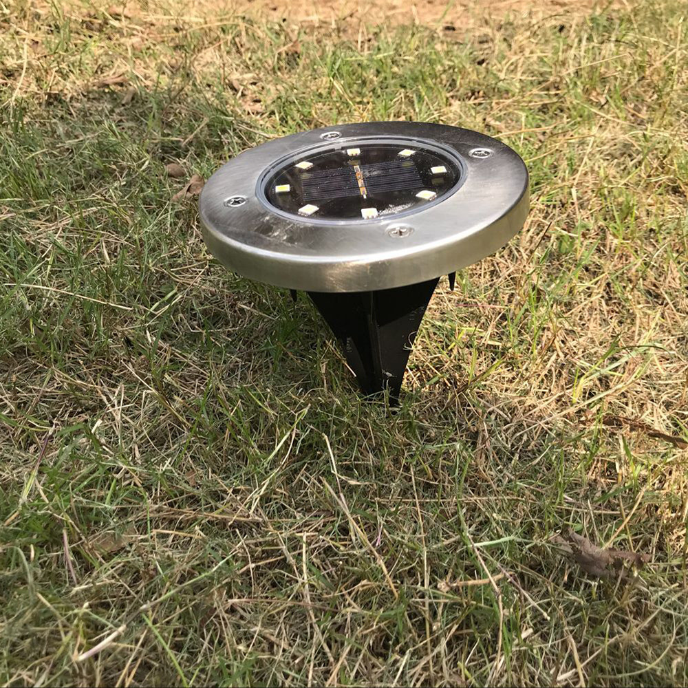 Ondergrondse Licht 8 LED Solar Power Begraven Licht Onder Grond Lamp Outdoor Path Way Tuin Gazon Yard Outdoor verlichting