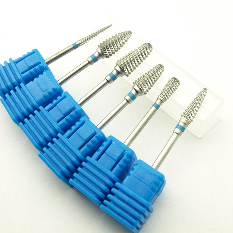 6 tipos de brocas de carburo de tungsteno para uñas, accesorios de taladro para manicura, herramientas de belleza eléctricas para uñas,