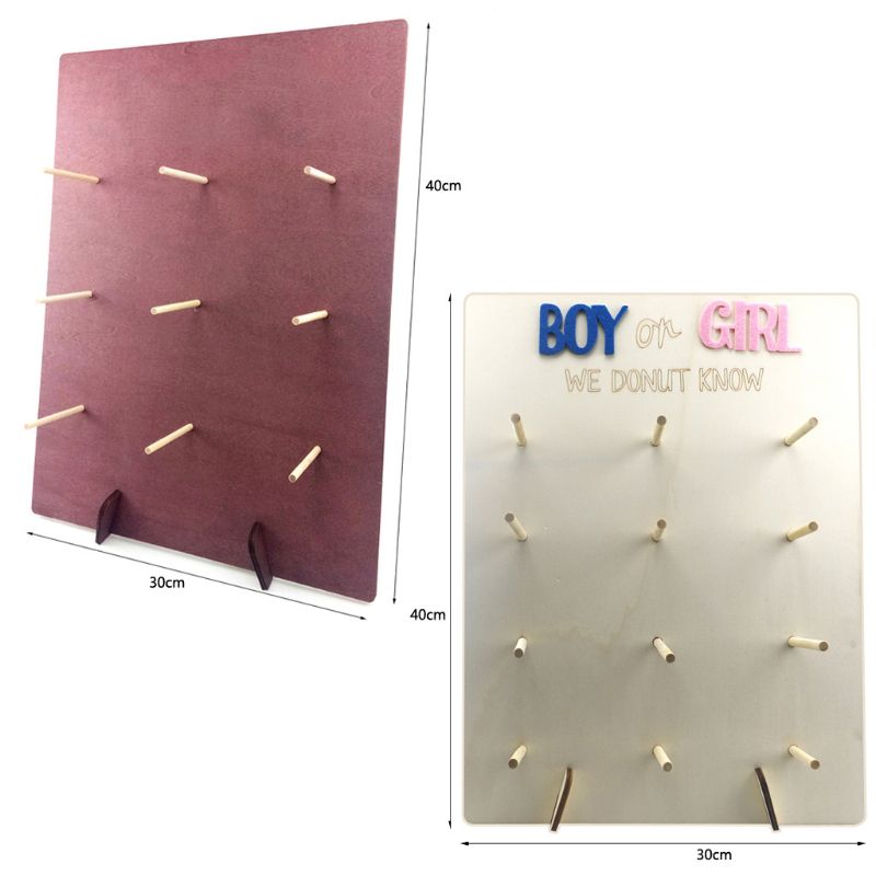 Trä bröd efterrätt vägg display stativ godis söt vagn dekoration födelsedag baby shower bröllopsfest leveranser