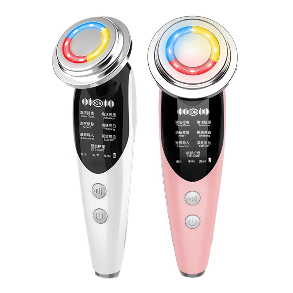 7 Modes LED Photon Ultrasound Ion Infrared RF Electroporation Beauty Device LED Rejuvenation Skin Beauty Machine