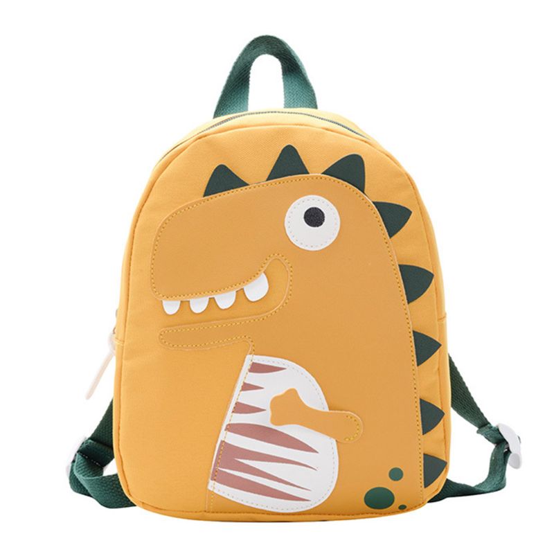 Mochila bonita de dinosaurio para niños y niñas, mochila escolar para niños, mochila de dibujos animados LX9F: YELLOW