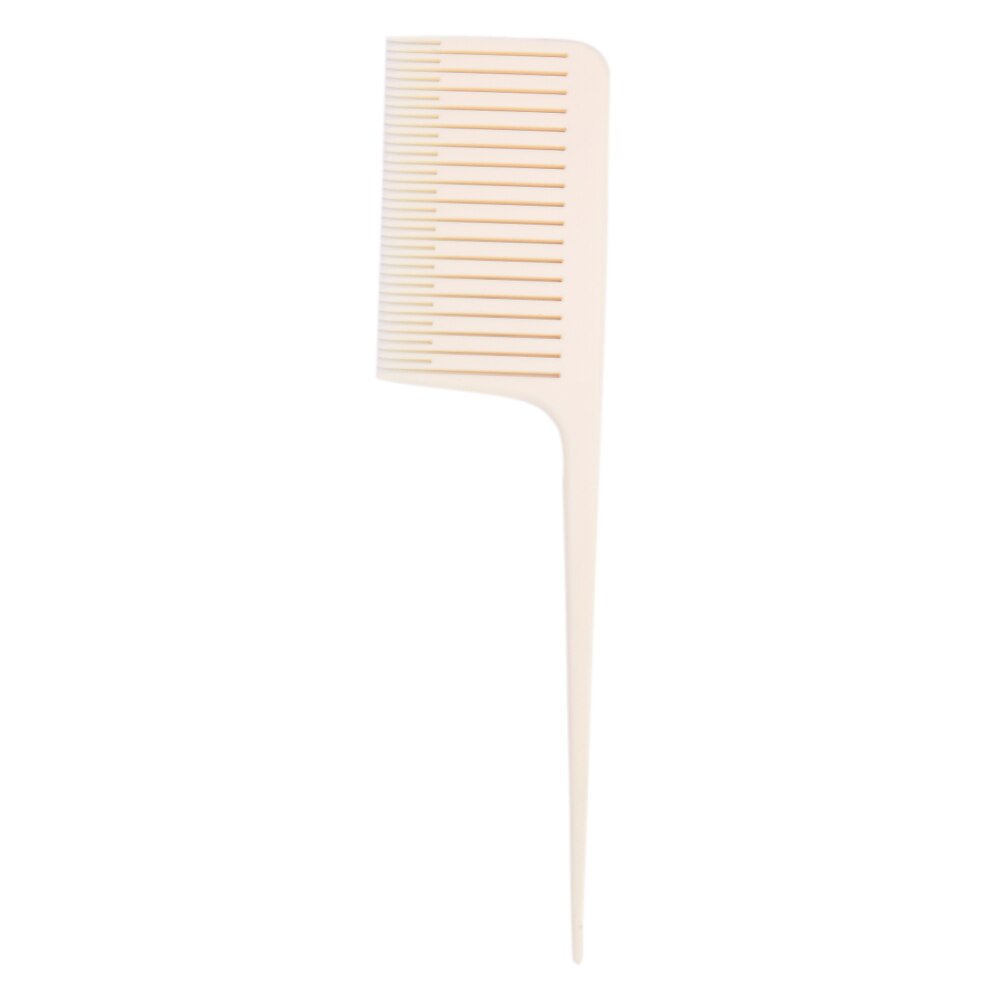 Hair Hairstyle Styling Tool Plastic One-Way Hair Dyeing Tail Comb Hairdressing Highlighting Sectioning Brush hair Accessories: White