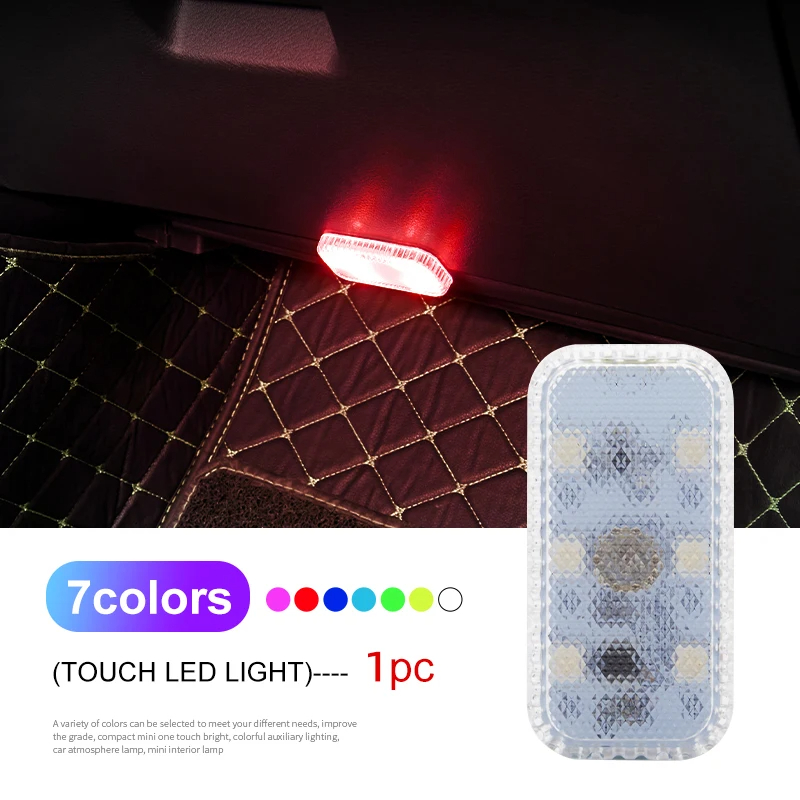 LED Innen Licht Nacht Lampe Magnetische Drahtlose berühren Licht Auto Dach Decke Leselampe für Kofferraum Lagerung Kasten USB Aufladen: Elfenbein