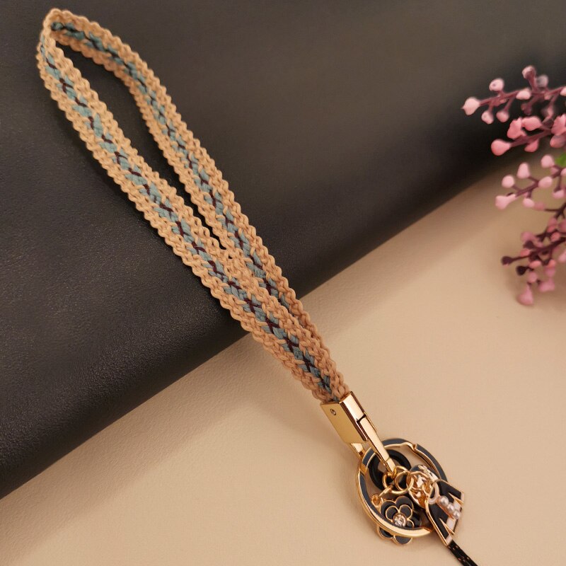 Telefoon Case Sleutelhanger Korte Polsband Mobiele Telefoon Korte Kleine Geur Gevlochten Lanyard Armband Hanger Anti-Verloren Lanyard: 06
