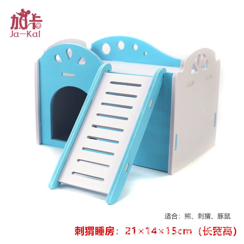 Grote Maat Hamster Huis Acryl Transparant Hamsterkooi Wielen Kleine Huisdier Villa Cavia Kooi Speelgoed Nest Accessoire 30x20x30CM: Y-0001