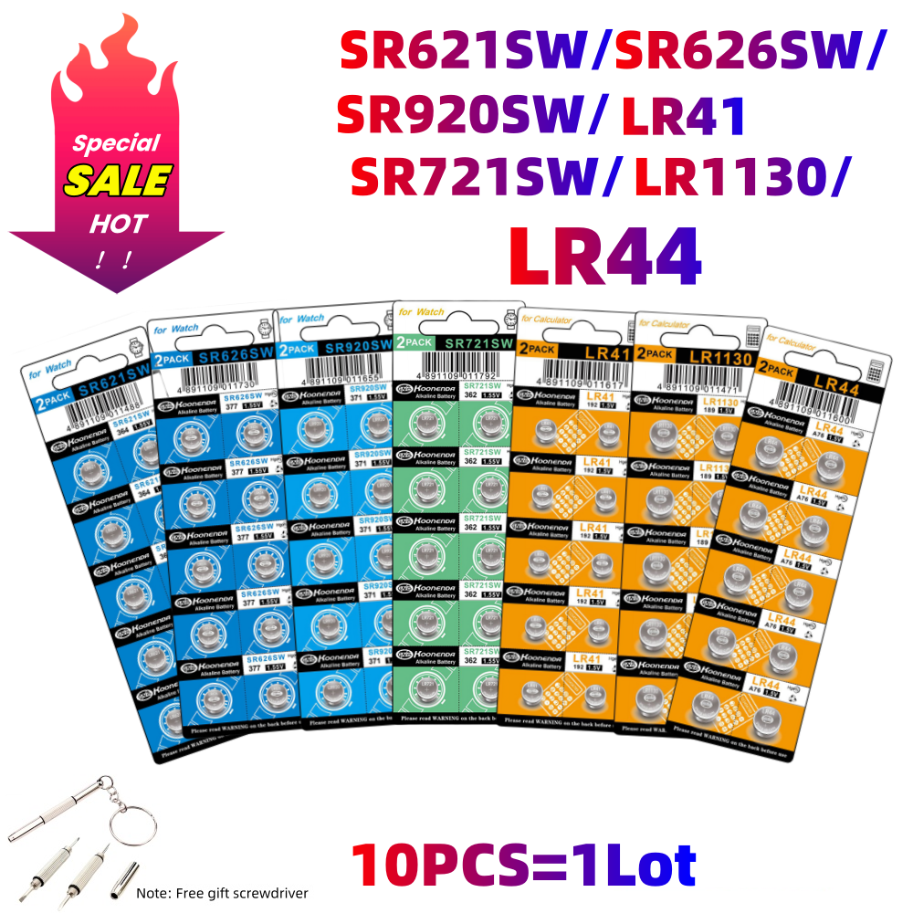 10 sztuk AG13 LR44 1.5V baterie guzikowe LR41 LR1130 LR626 SR621SW SR626SW SR920SW SR721SW bateria alkaliczna moneta na zegarek zabawka
