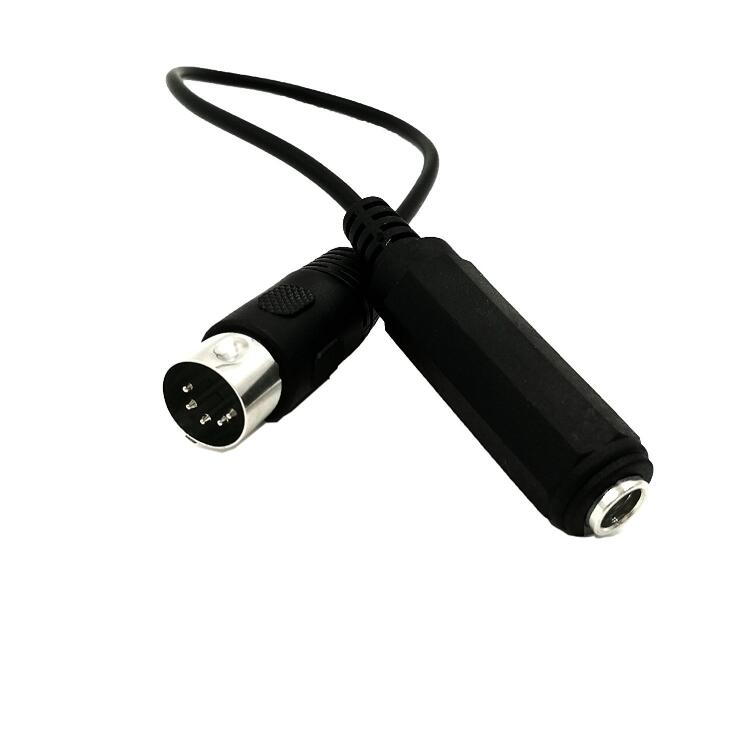 LBSC 6.35MM audio plug to MIDI 5 PIN DIN adapter cable -0.3M