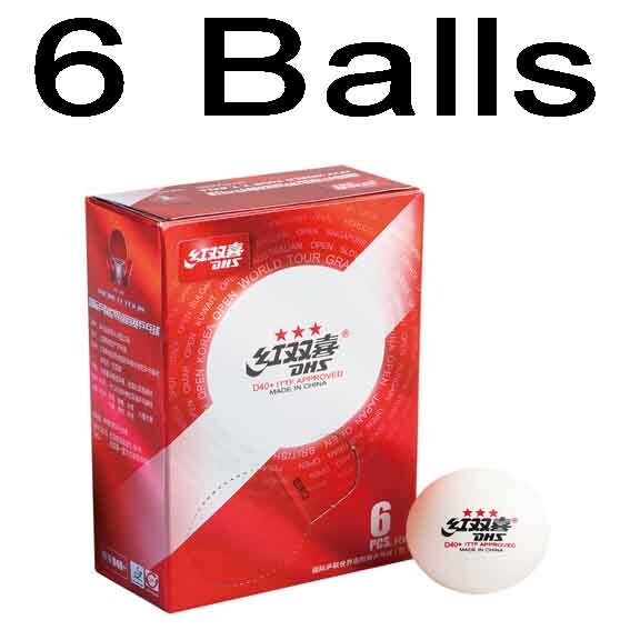Dhs Ittf World Tour Table Tennis Balls 3 Star D40 Material Plastic Poly: Default Title
