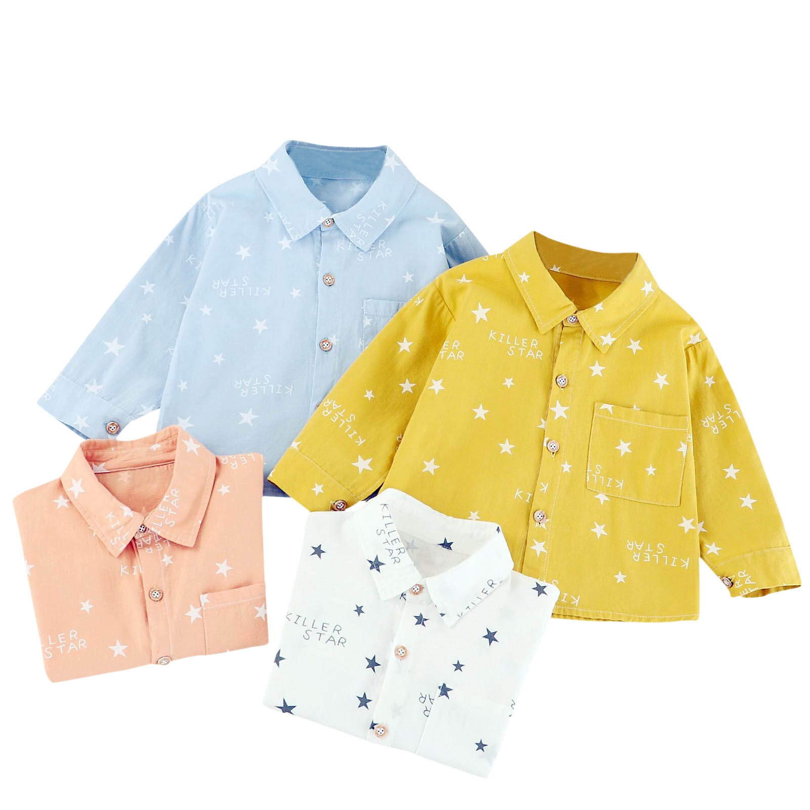 Peuter Kids Baby Jongens Shirts Kleding Lange Mouwen Brief Print Tops Shirt Blouse Kleding Jongens Shirt Vogue Baby Kleding