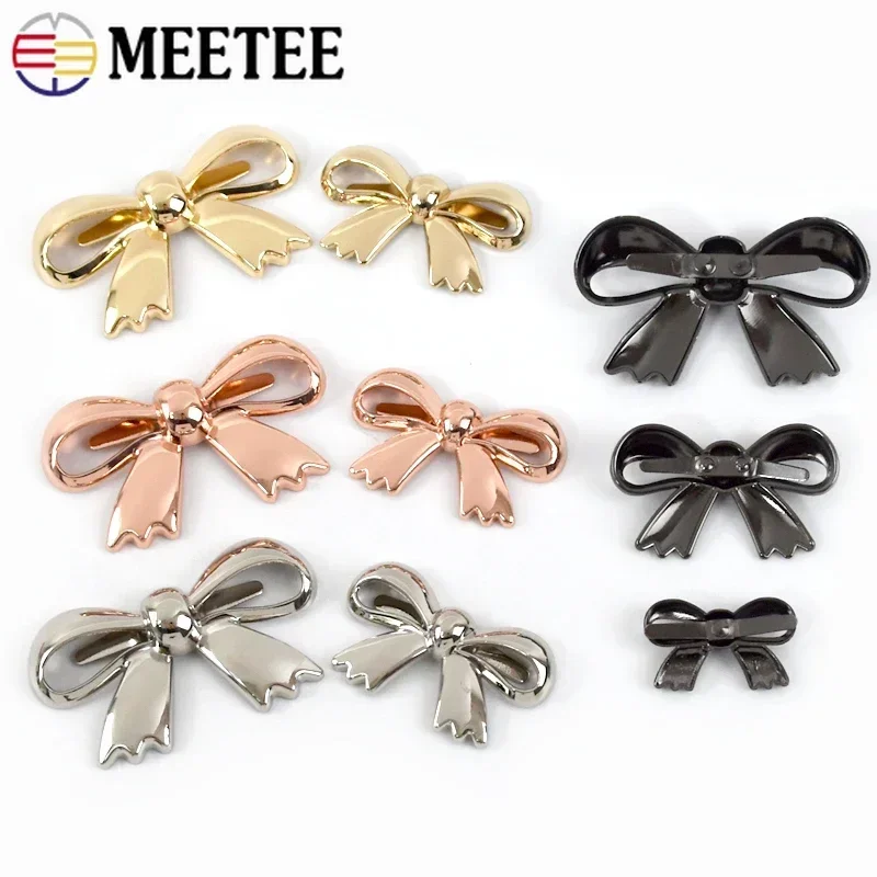 5/10 Stuks Leuke Strik Metalen Decoratie Gesp 30/45/60 Mm Tas Schoenen Clip Sluiting singels Eye-Splice Pin Gespen Boog Knop Accessoire