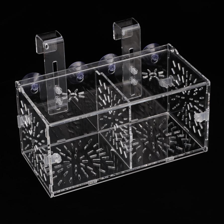 Transparent Acrylic Fish Tank Breeding Isolation Box Aquarium Hatchery Fish Breeding Incubator Holder