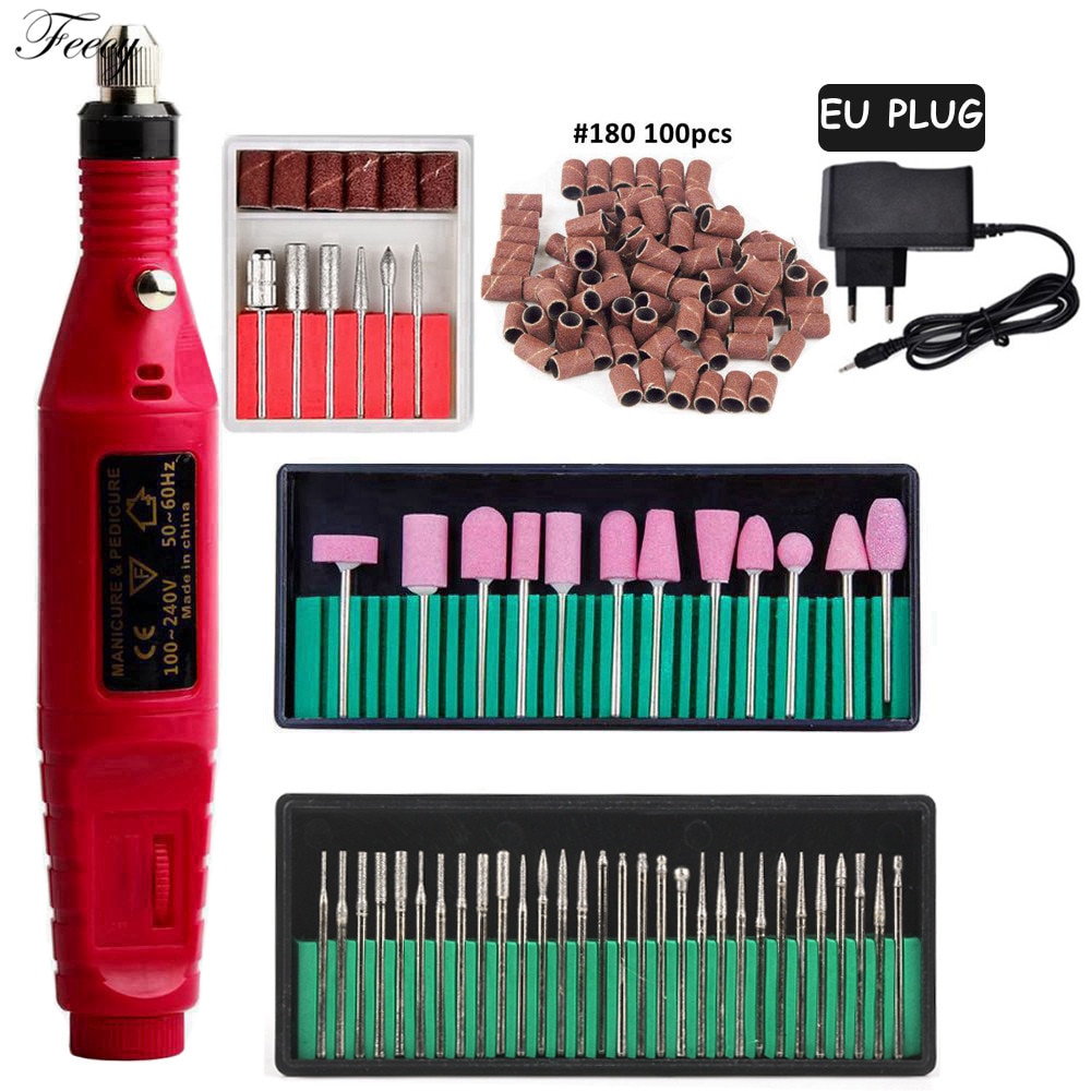 Manicure En Pedicure Frezen Elektrische Machine Voor Nagel Elektrische Nagel Boor Molen Apparatuur Voor Manicure Nail Art Machine Feecy