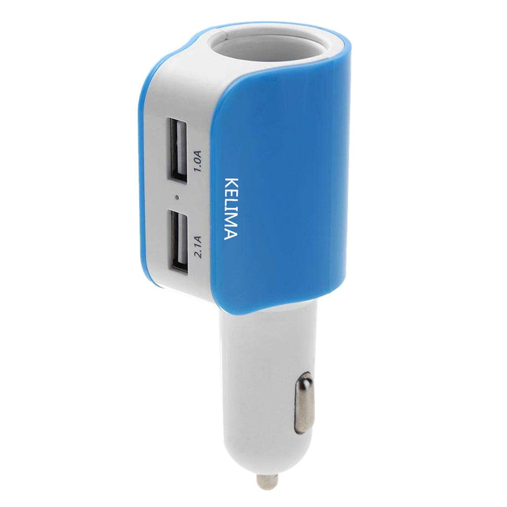 2.1A Dual USB 5V Car Cigarette Lighter Socket Splitter Power Charger
