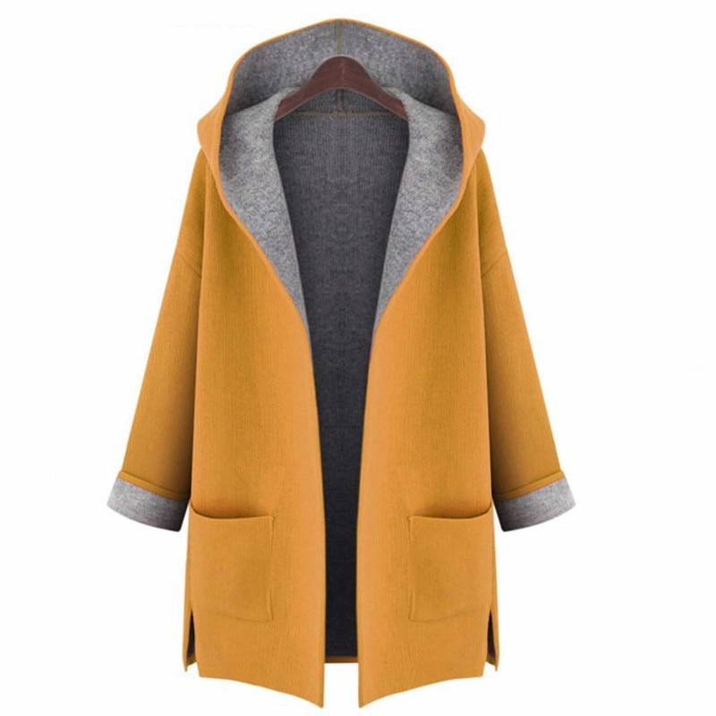 Mujer invierno herfst plus size losse jas dames lange jassen koreaanse styl dame jas abrigos mujer elegante l -5xl