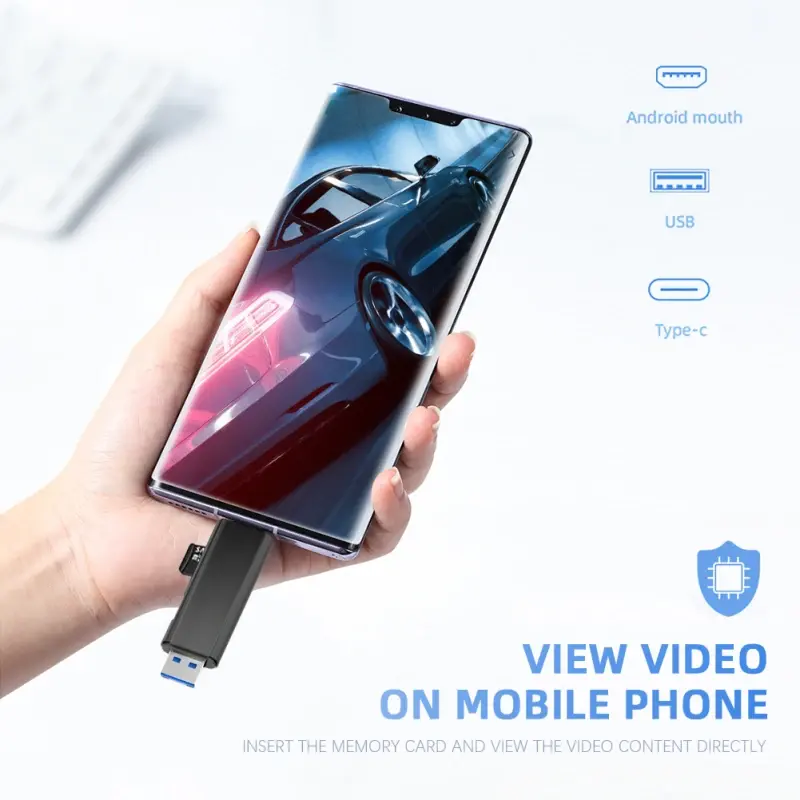 Nowy wielofunkcyjny czytnik kart pamięci USB 2.0 typu C USB Micro USB SD TF 5 w 1 dla komputerów z systemem Android Adapter OTG typu C