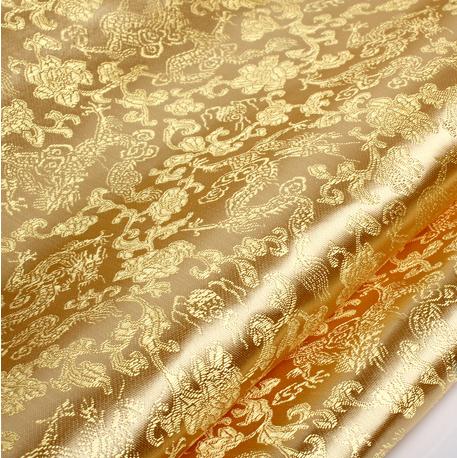 90 cm * 100 cm brokaat stof kostuum draken diy stof brokaat licht gouden achtergrond gold draken jurk doek