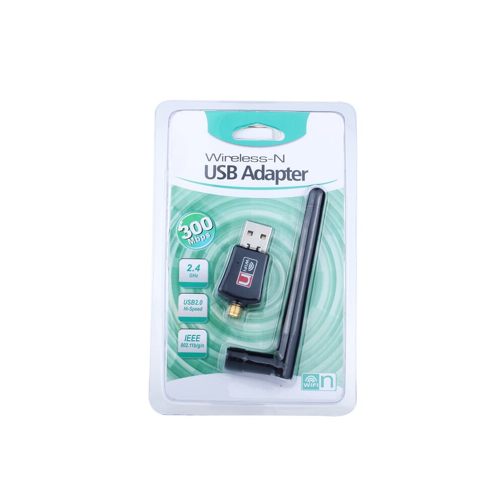 300 mbps sem fio wi-fi adaptador usb wi-fi receptor 2.0 com 2dbi antena lan placa de rede 802.11n/b/g para computador desktop