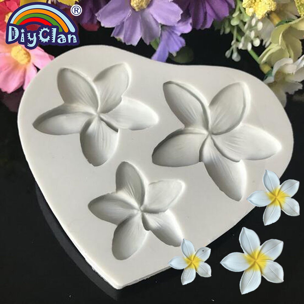 Plumeria Fondant Siliconen Mal Voor Taart Decoratie Bloem Vorm Chocolade Klei Sugarcraft Diy Cake Clay Mould
