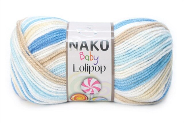 Nako Lollipop 100% Premium Acrylic Yarn DIY Hand knitting yarn blanket sweater cardigan beanie baby knitting yarn crochet: 80435