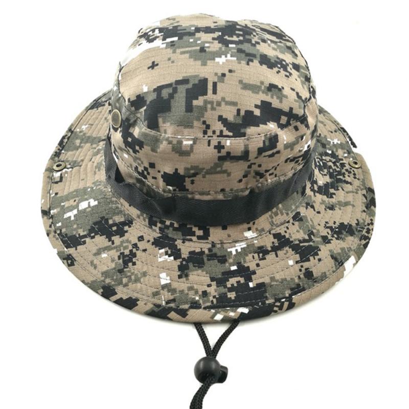 Outdoor Camouflage Emmer Hoeden Jungle Camo Visser Hoed Met Brede Rand Zon Vissen Emmer Hoed Camping Caps Katoen Caps: 8