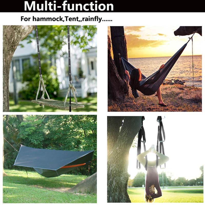 2Pcs 300cm Outdoor Tied Rope Portable Tree Hanging Adjustable Park Yoga Aerial Accessories Hammock Strap Camping Garden Hiking
