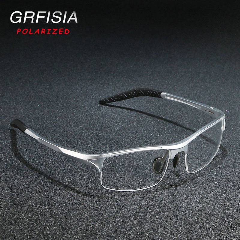 Super Light Aluminum Half Frame Glasses Men Brand Classic Myopia Prescription Eyeglasses Frame Male Ultralight