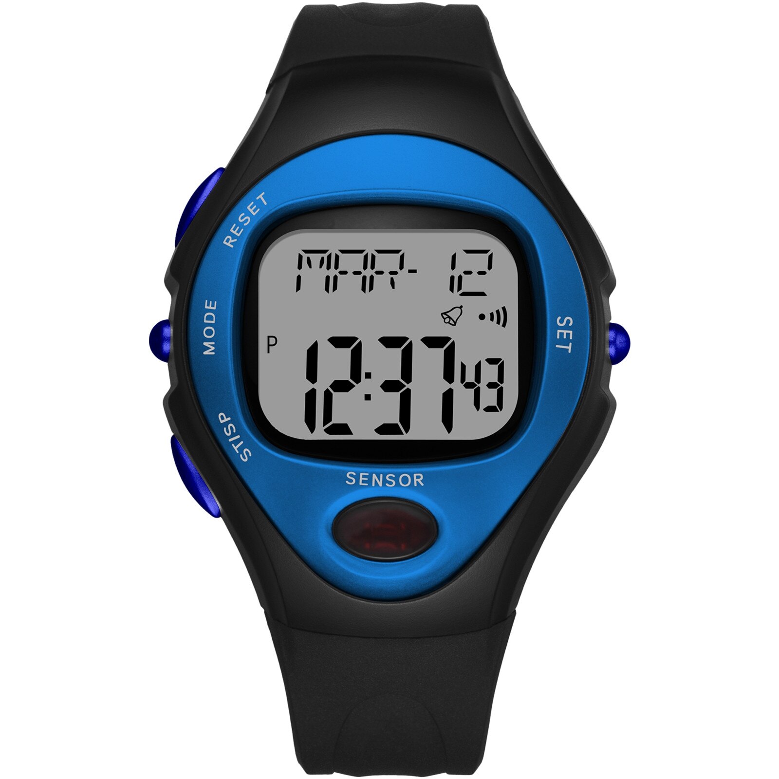1PC Man Heart Rate Monitoring Multifunctional Sports Electronic Watch часы мужские наручные zegarki meskie zegarek meski: blue