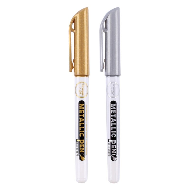 6Pc Gold Silber Epoxid Harz Zeichnung Stift Gold Blättert Punkt Stift Marker Acryl Farbe Höhepunkte metallisch dauerhaft Marker