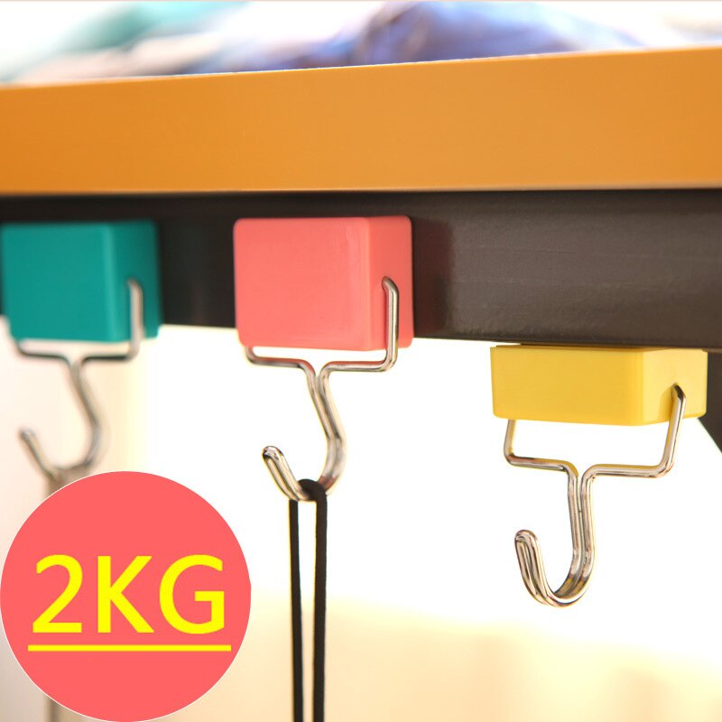 1Pcs/Set Magnetic Hook Strong Mini Heavy Duty Hanger Key Holder Durable for Home Kitchen Refrigerator Bearing 2KG Hooks