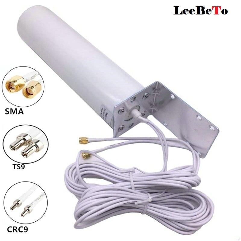 LeeBeTo-antena Dual de 10 metros, cable 3G, 4G, LTE, enrutador, módem aéreo externo, conector SMA Dual, TS9, CRC9