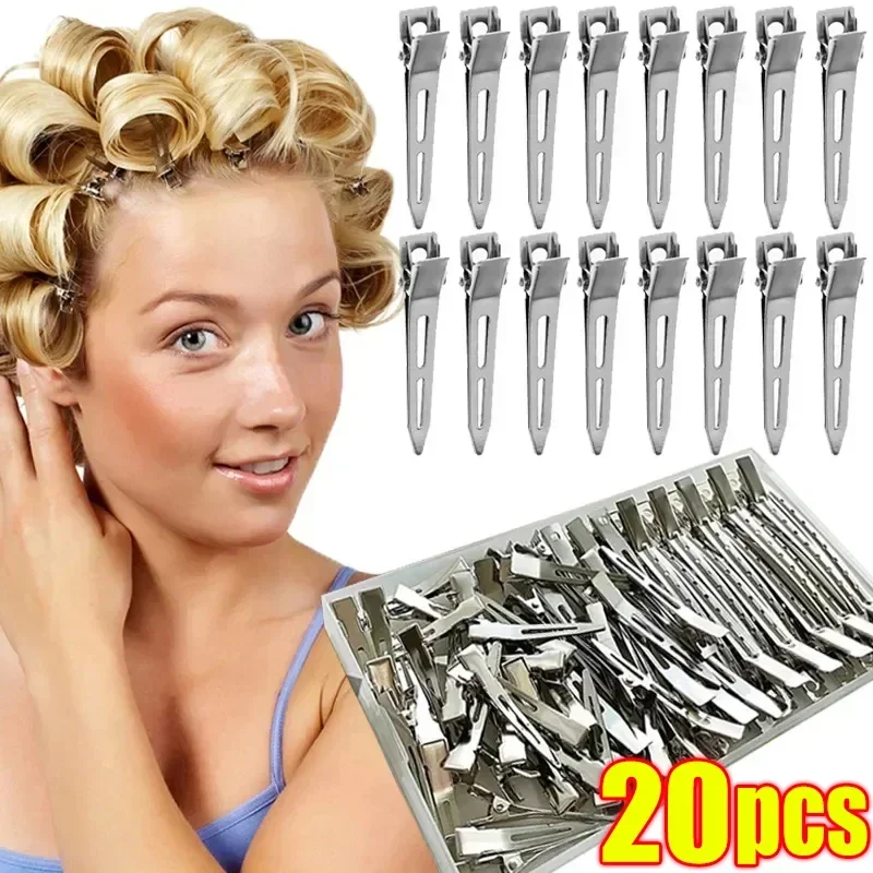 2/20 piezas Clips para el cuidado del cabello, Clips de corte de peluquería de acero inoxidable, abrazaderas para peluquería, peluquero, corte de pelo, herramientas de estilismo