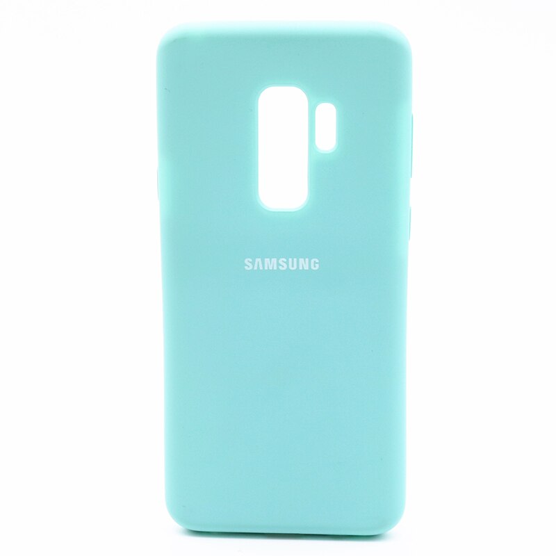 Funda de silicona líquida Original para Samsung Galaxy S9/S9 Plus, cubierta trasera de silicona blanda oficial para Samsung Galaxy S9/S9 Plus: Galaxy S9 Plus / Light blue