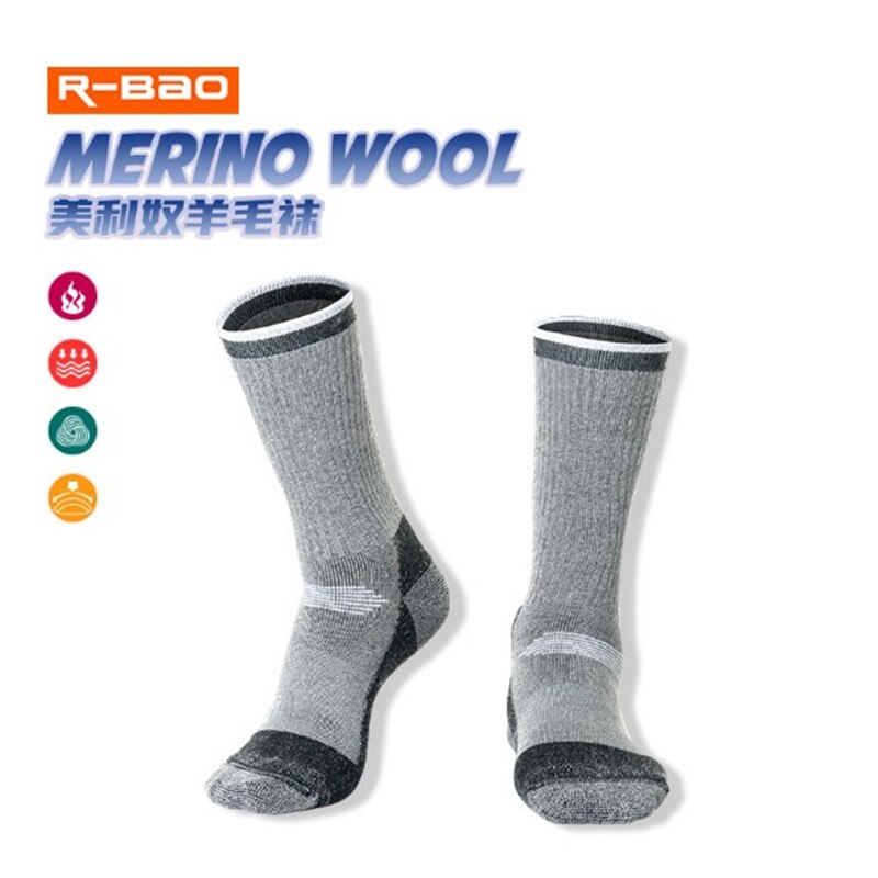 2 paare/los NEUE Sport Socken R-BAO RB3334 warm30 % Merino Wolle Männer Frauen Skifahren Socken draussen Klettern Wandern Socken