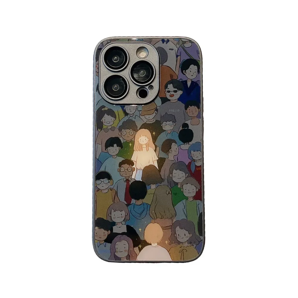 Fundas de teléfono acrílicas para parejas, funda protectora para Iphone 15, 14 Pro Max, 13, 11, 12 Pro Max, Xs Max, Xr, X: EVA / Beige